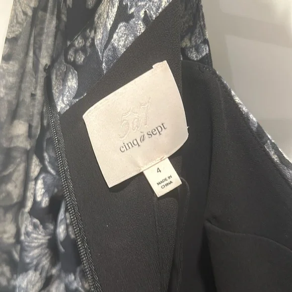 Cinq a Sept Harlie Twist Front Floral Print Mini Dress - Picture 5 of 7